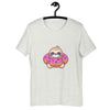 Camiseta de dibujos animados de perezoso con globo de donut