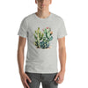 Watercolor Cactus Texture Cotton T-Shirt