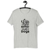 Inspiraciones para perros Frases divertidas y citas motivacionales con adorables ilustraciones de perros en una camiseta
