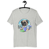 Vacay Mode Pug Dog Summer Chill Holiday con surf y natación Camiseta premium de vectores