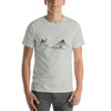 Exotic Journey Hand-Drawn Pyramids in Cairo with Caravan of Camels T-Shirt