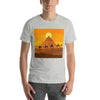 Mystical Nocturne Flat Night Landscape with Egyptian Pyramids and Caravan of Camels T-Shirt