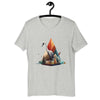 Stork and Abstract Nature Fusion T-shirt