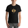 Astrological Style Golden Pisces Logo Cotton T-Shirt