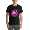 Camiseta Low Poly Geometric Wireframe: Objeto esférico vectorial 3D con puntos y líneas conectadas negras