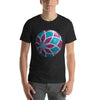 Cute Ball Abstract Graphic T-Shirt: Realistic Glossy Vector Sphere with Decorative Pattern