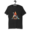 Stork and Abstract Nature Fusion T-shirt