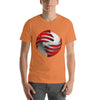 Camiseta de arte abstracto redondo 3D brillante