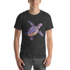 Camiseta de algodón con tortuga violeta acuarela