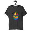 Love Unites Rainbow Hand Heart: camiseta del orgullo LGBT