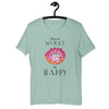 Camiseta colorida Donut Worry, Be Happy Donut