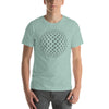 Dotted Sphere Abstract T-Shirt: Vector Illustration with 3D Halftone Dot Effect