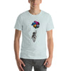 Camiseta de algodón con globo de planeta flotante de astronauta