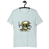 Camiseta de personaje Skater Drummer, Skateboard y Drumsticks