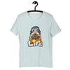 Pug Life Attitude Cartoon Pug Dog con cara enojada y gorro - Diseño de camiseta