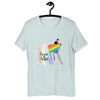Camiseta con fondo de acuarela LGBT Pride: "Love is Love Lollipop Symbol