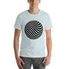 Camiseta de esfera 3D de ilusión óptica en blanco y negro: Efecto de ilusión de rayas