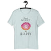 Camiseta colorida Donut Worry, Be Happy Donut