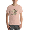Artistic Delight: Hand-Drawn Egyptian Pyramids T-Shirt - Revealing Ancient Majesty