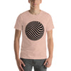 Camiseta de esfera 3D de ilusión óptica en blanco y negro: Efecto de ilusión de rayas