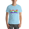 Vibrant Love T-Shirt Featuring Colors of the LGBT Flag