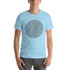 Camiseta de diseño de estructura metálica de esfera de vector abstracto