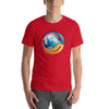 Camiseta brillante de diseño redondo abstracto 3D