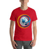 Camiseta con diseño abstracto redondo en 3D con acabado brillante