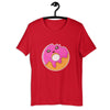 Linda camiseta de dibujos animados de donut, dulzura adorable