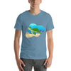 Cute Cartoon Turtle Swimming in Coral Reef  T-Shirt