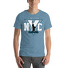 NYC Shield Skyline Typography Vector Illustration T-Shirt