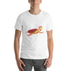 Camiseta de algodón de tortuga marina alegre de color de dibujos animados