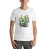 Camiseta de algodón con textura de cactus acuarela
