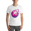 Low Poly Geometric Wireframe T-Shirt: 3D Vector Spherical Object with Black Connected Lines and Dots