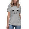 Inked Kitty: Tribal Tattoo Inspired Cat Tee with Stencil Vector Illustration