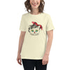 Whiskered Elegance Cute Girl Cat in Head Scarf Vector T-Shirt