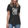 Cat Lovers Unite: camiseta de paz, amor y maullido