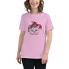 Whiskered Elegance Cute Girl Cat en Head Scarf Vector Camiseta