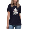 T-shirt d'animaux de bande dessinée d'amour Doodle: conception drôle de chat, de chien et de lapin