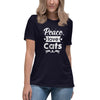 Cat Lovers Unite: Peace, Love, and Meow T-Shirt