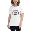 Tee-shirt humoristique félin amusant chat dessin animé vectoriel